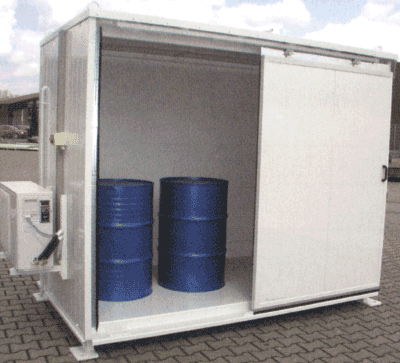 Container, portes coulissantes