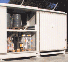 Container, portes coulissantes, coloris blanc