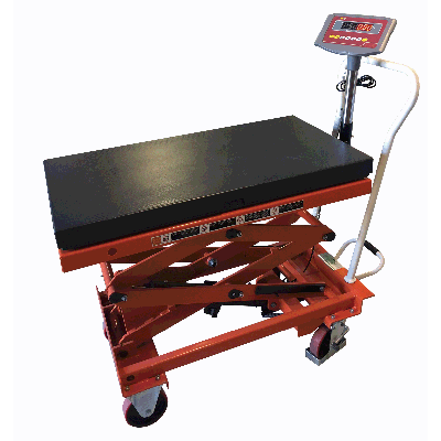 Tables élévatrices avec pesage intégré