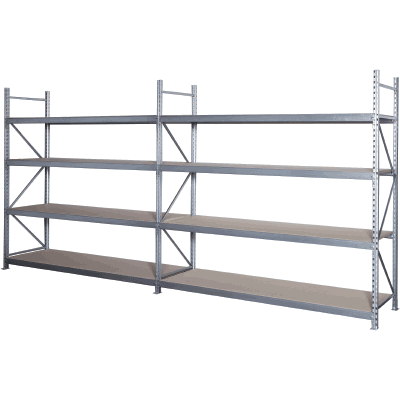 Rayonnage mi-lourd : tarif simplifié H 2100 mm, 3 niveaux avex agglo P18